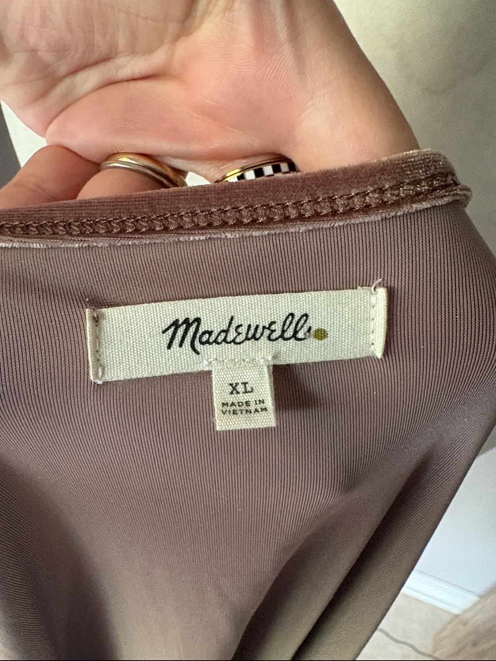 MADEWELL Warm Ash Velvet Ballet Wrap Top - Picture 7 of 8